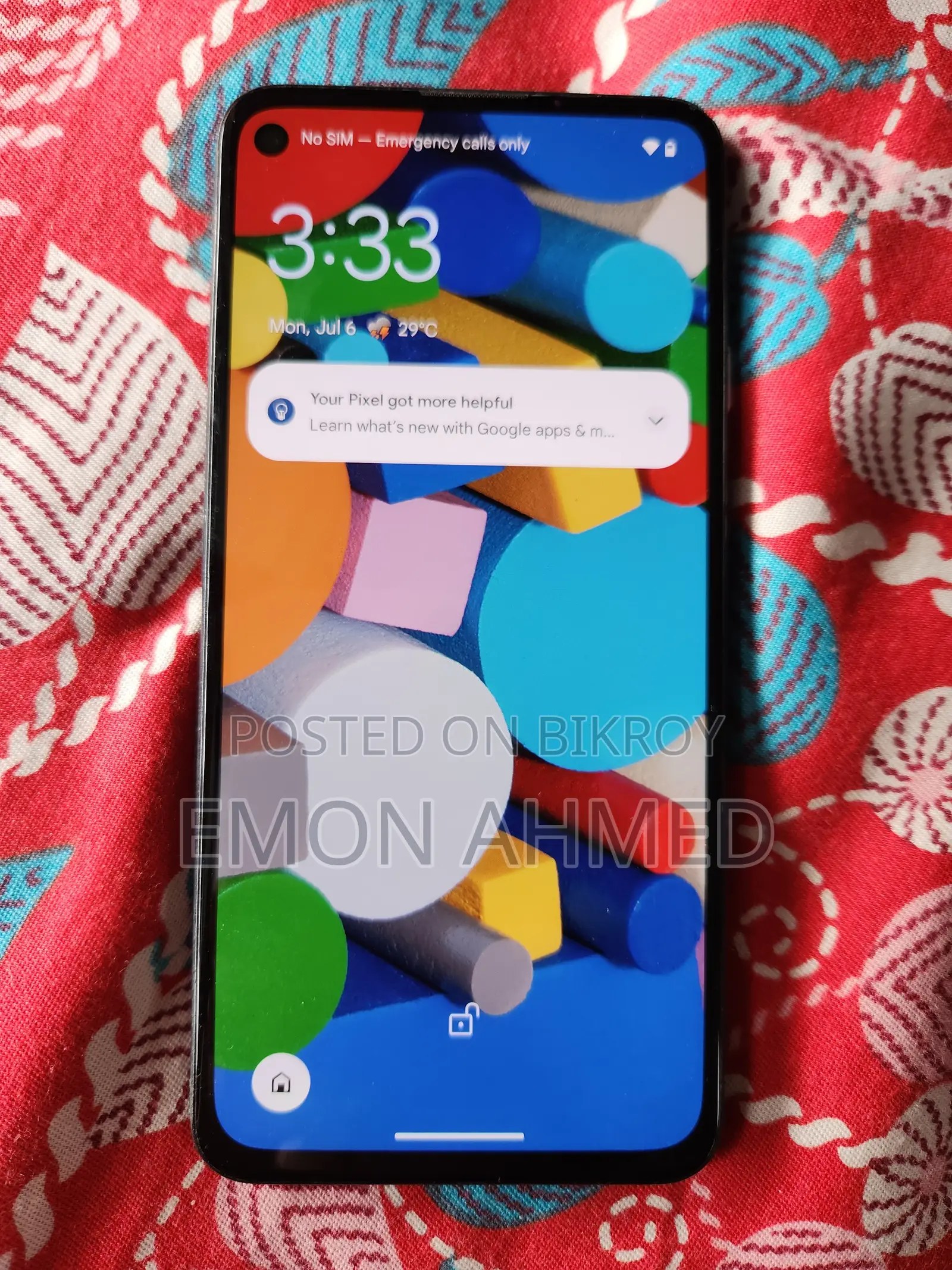 গুগল পিক্সেল ৪এ ৫জি ১২৮ জিবি ব্ল্যাক
