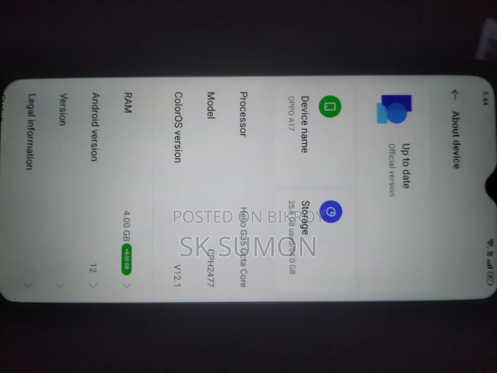 Oppo A17 64 GB White