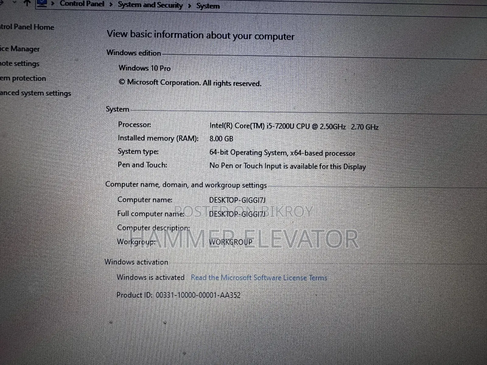 Laptop HP 15S 8GB Intel Core i5 HDD 1T