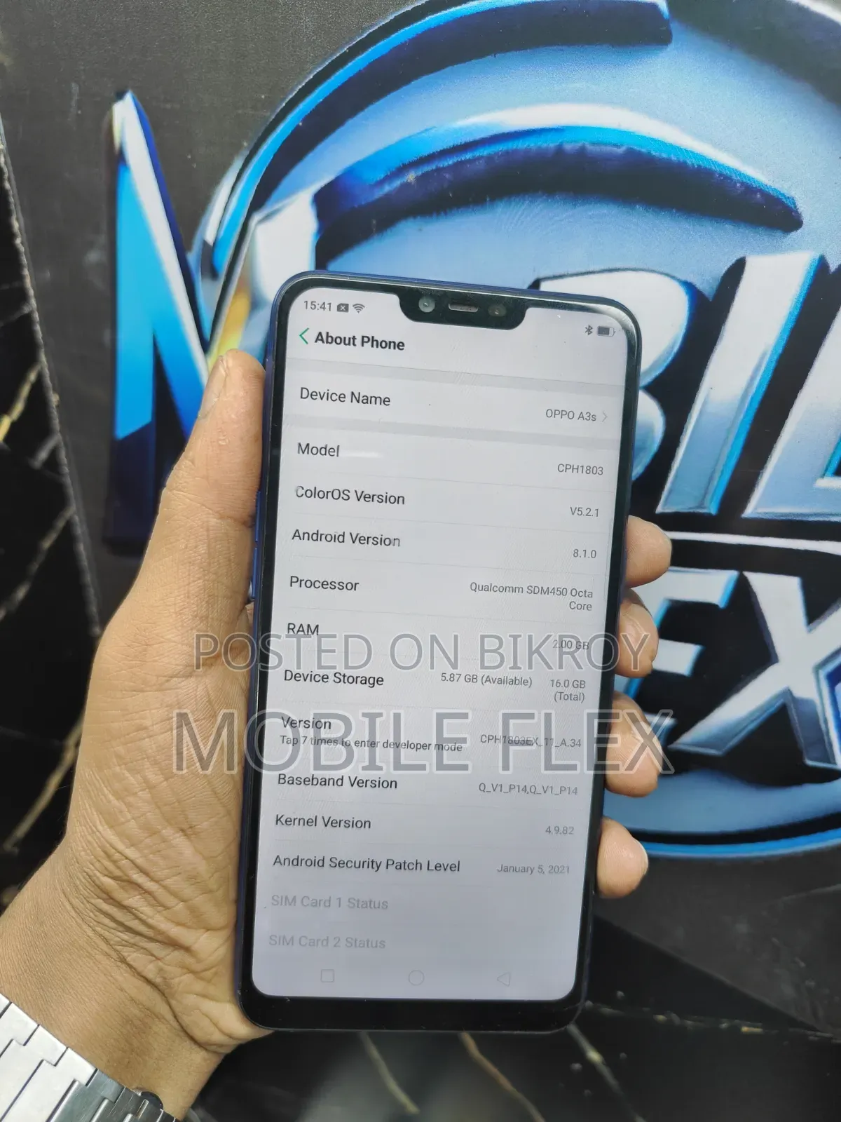 Oppo A3s 16 GB Blue