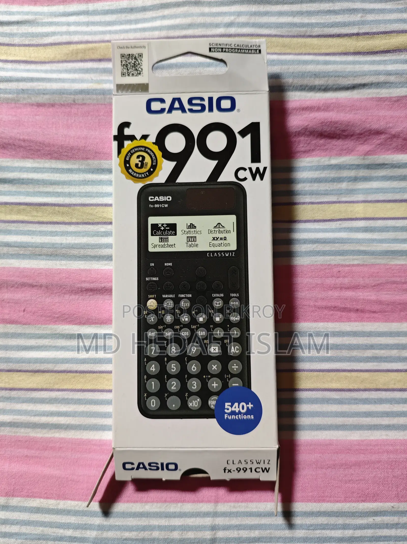 Casio Fx-991cw Scientific Calculator