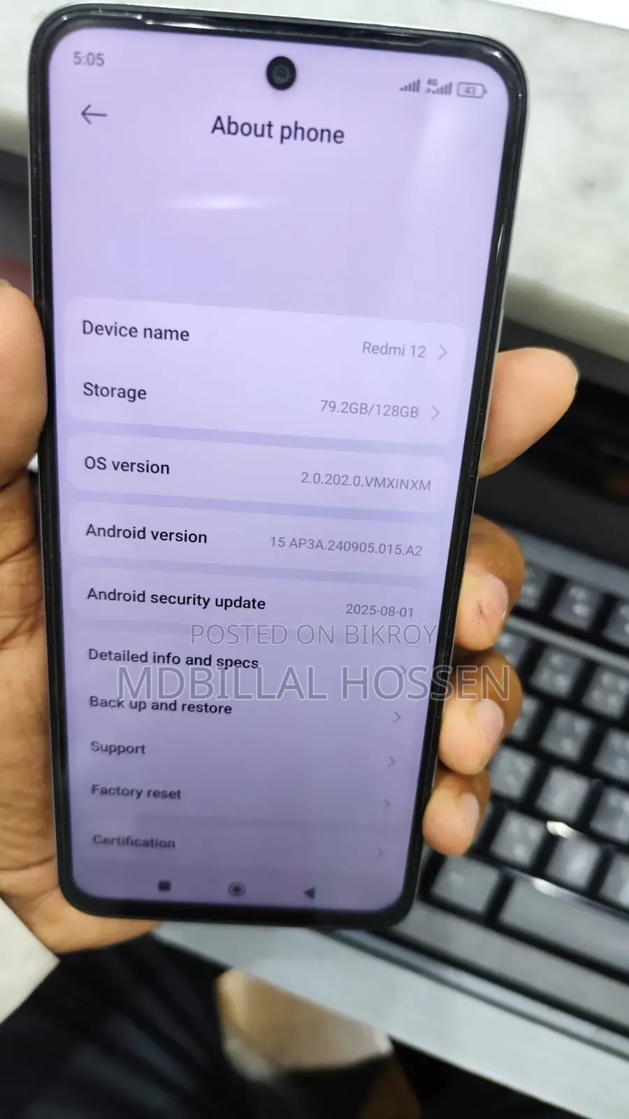 Xiaomi Redmi Note 12 128 GB Silver