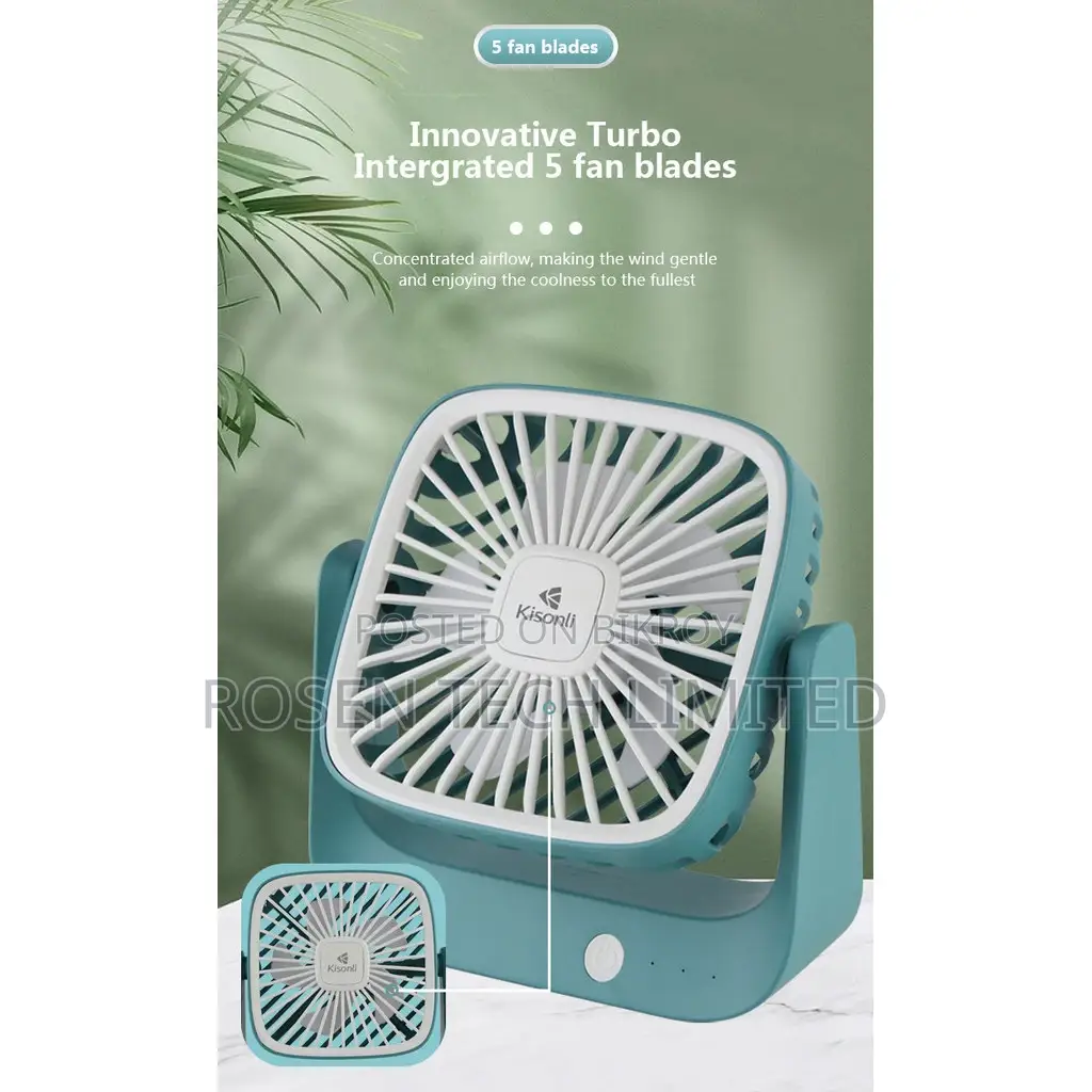 Kisonli F102 Rechargeable Table Fan