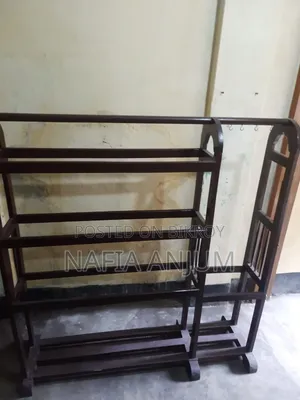 Wooden clothes rack