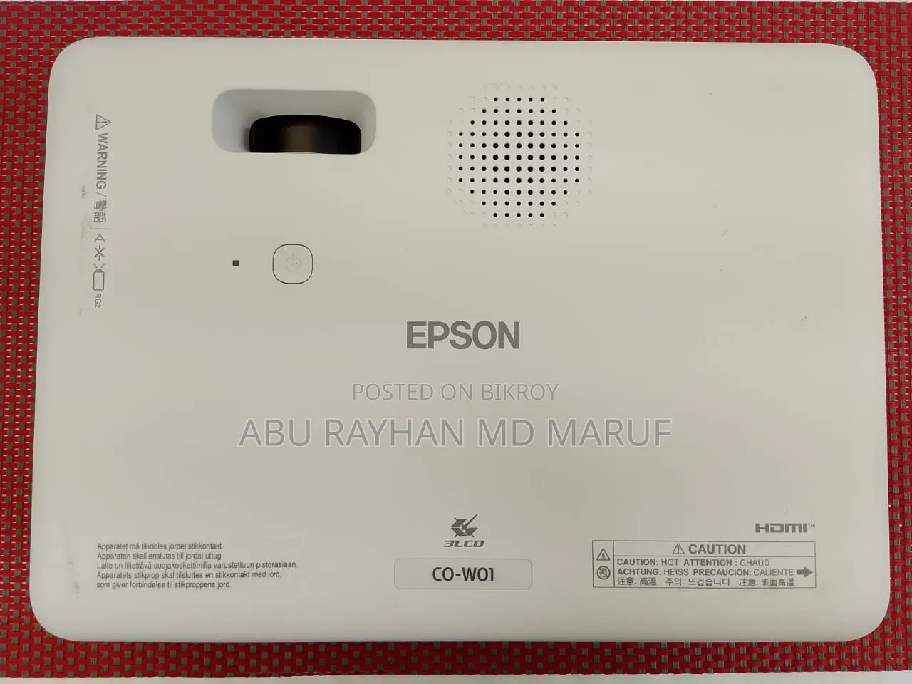 Epson Co-w01 3000 Lumens 3lcd Projector
