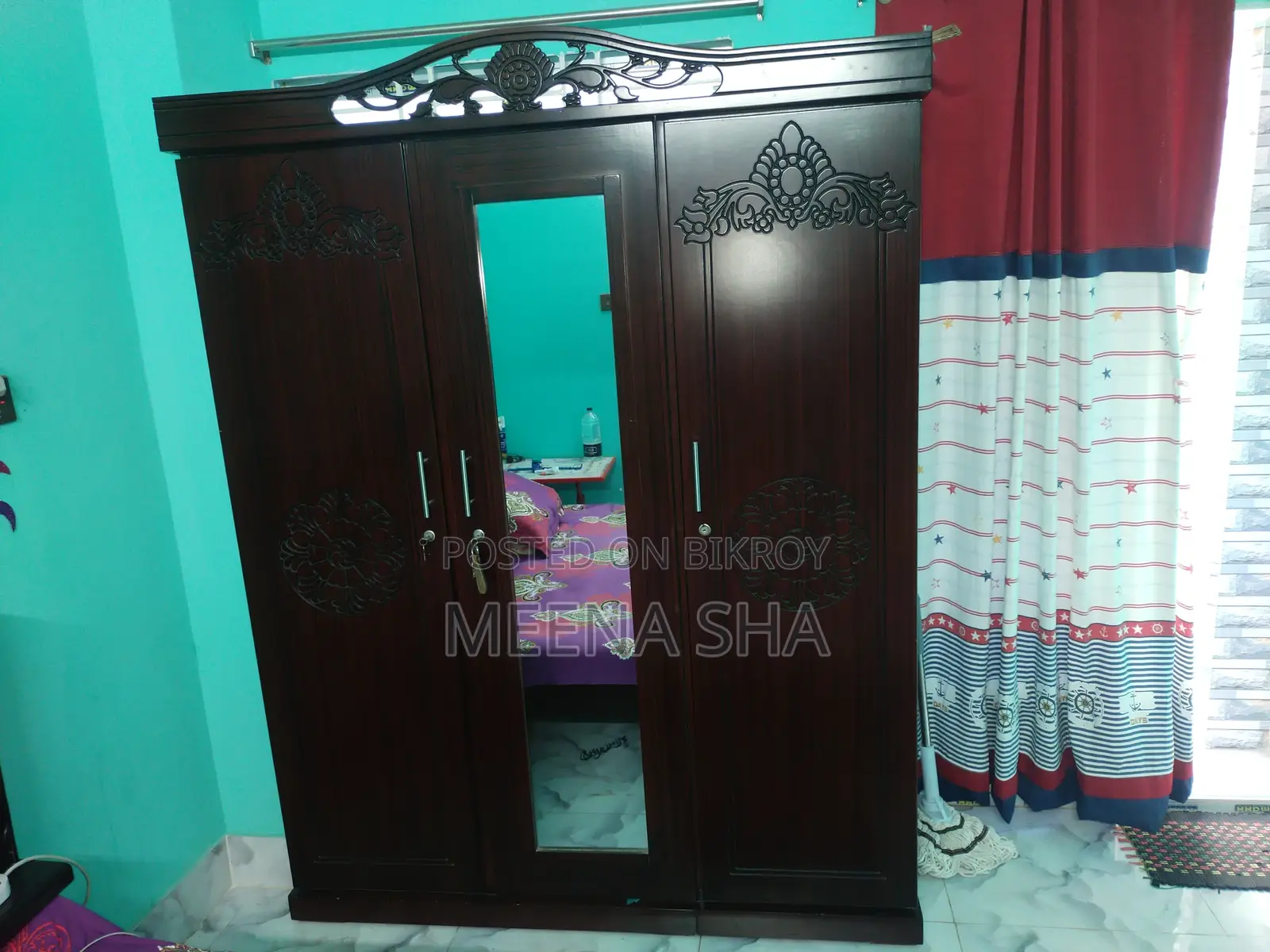 4 Month Old 3-Part Almirah (Wardrobe), Original Malaysian Wood