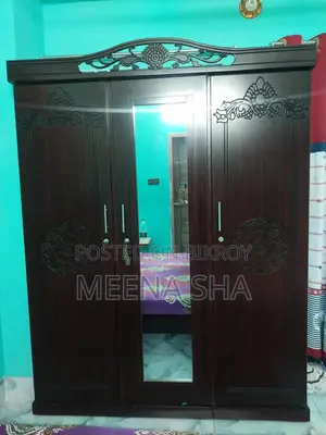 4 Month Old 3-Part Almirah (Wardrobe), Original Malaysian Wood