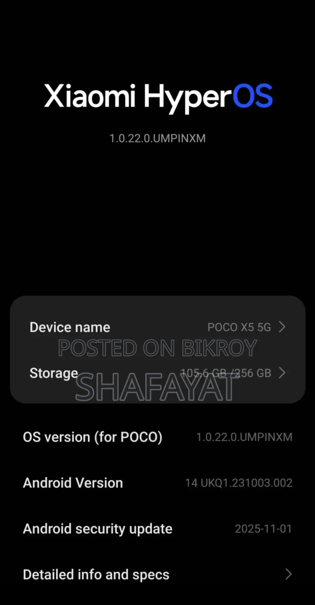 Xiaomi Poco X5 256 GB Blue