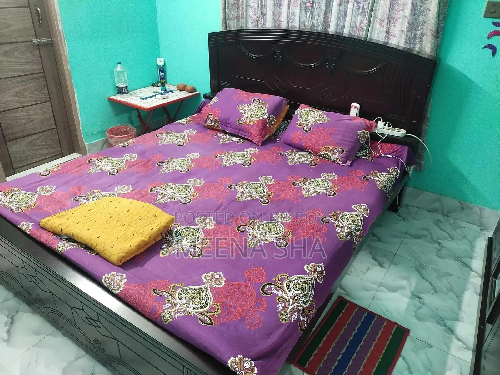 4 Month Old King Size Bed Frame (Like New), Original Malaysian Wood
