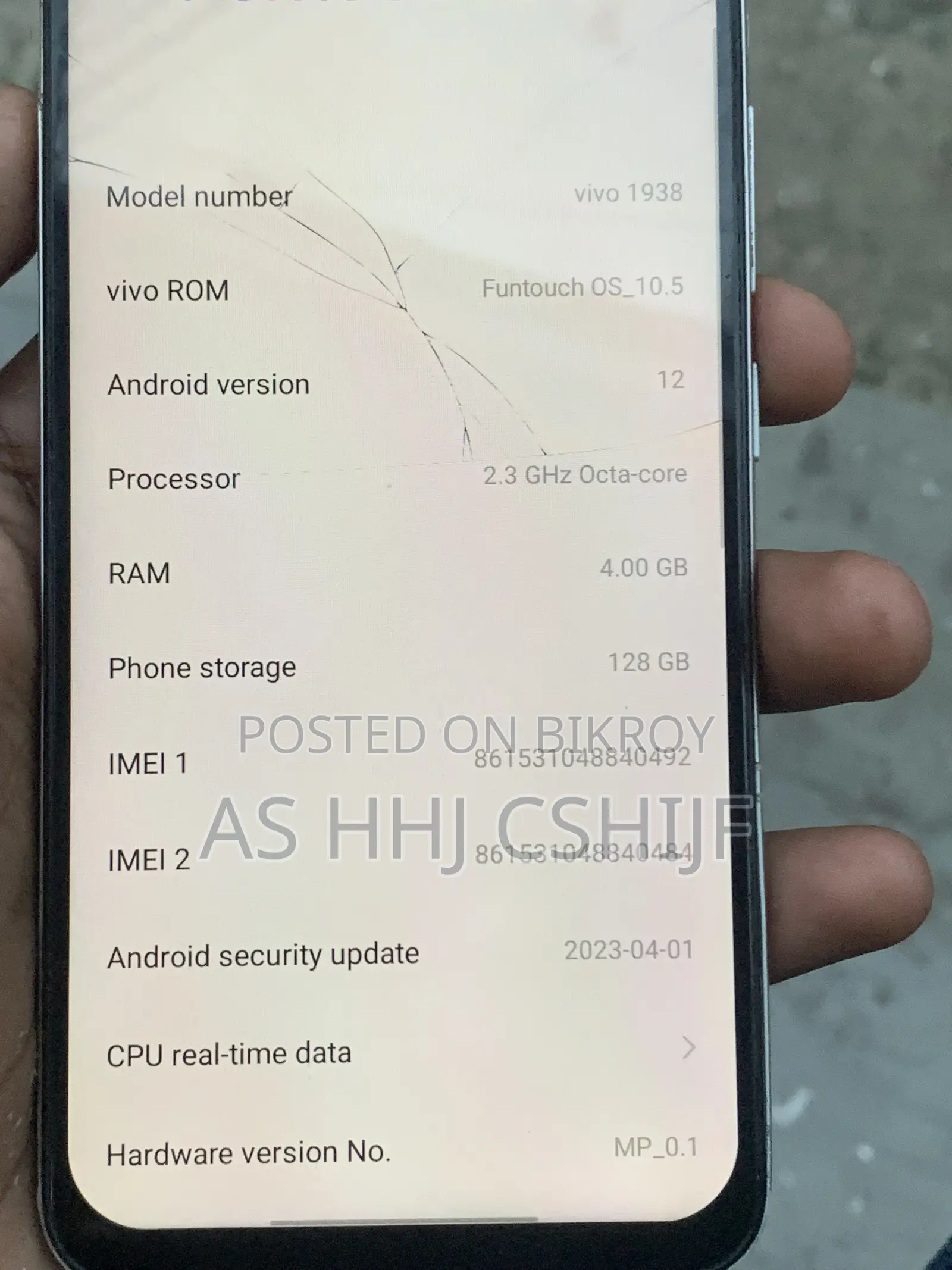 Vivo Y20 64 GB White