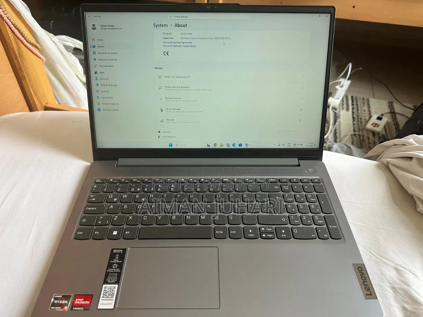 Laptop Lenovo Ideapad 3 8GB AMD Ryzen 5 SSD 512GB