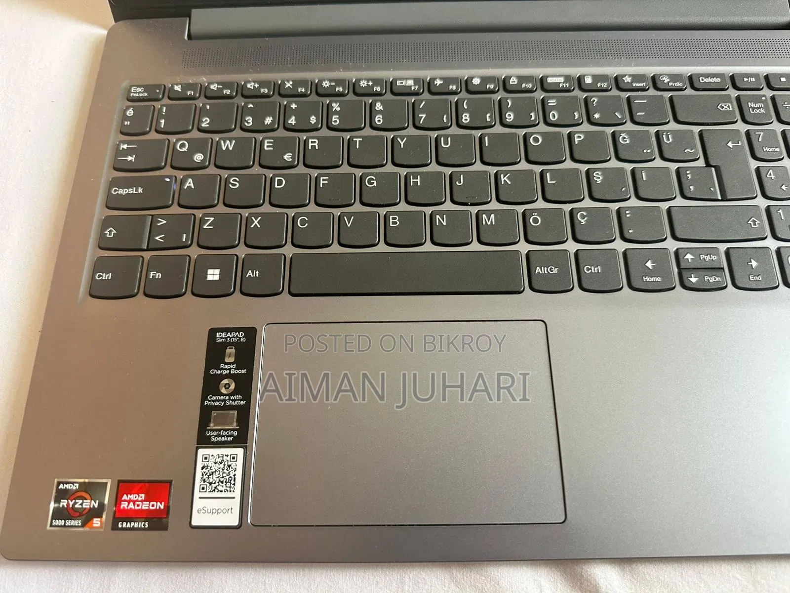 Laptop Lenovo Ideapad 3 8GB AMD Ryzen 5 SSD 512GB