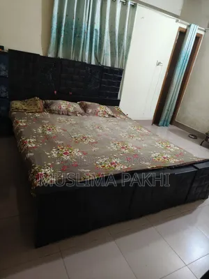 Semi-box bed made of Malaysian wood for sale