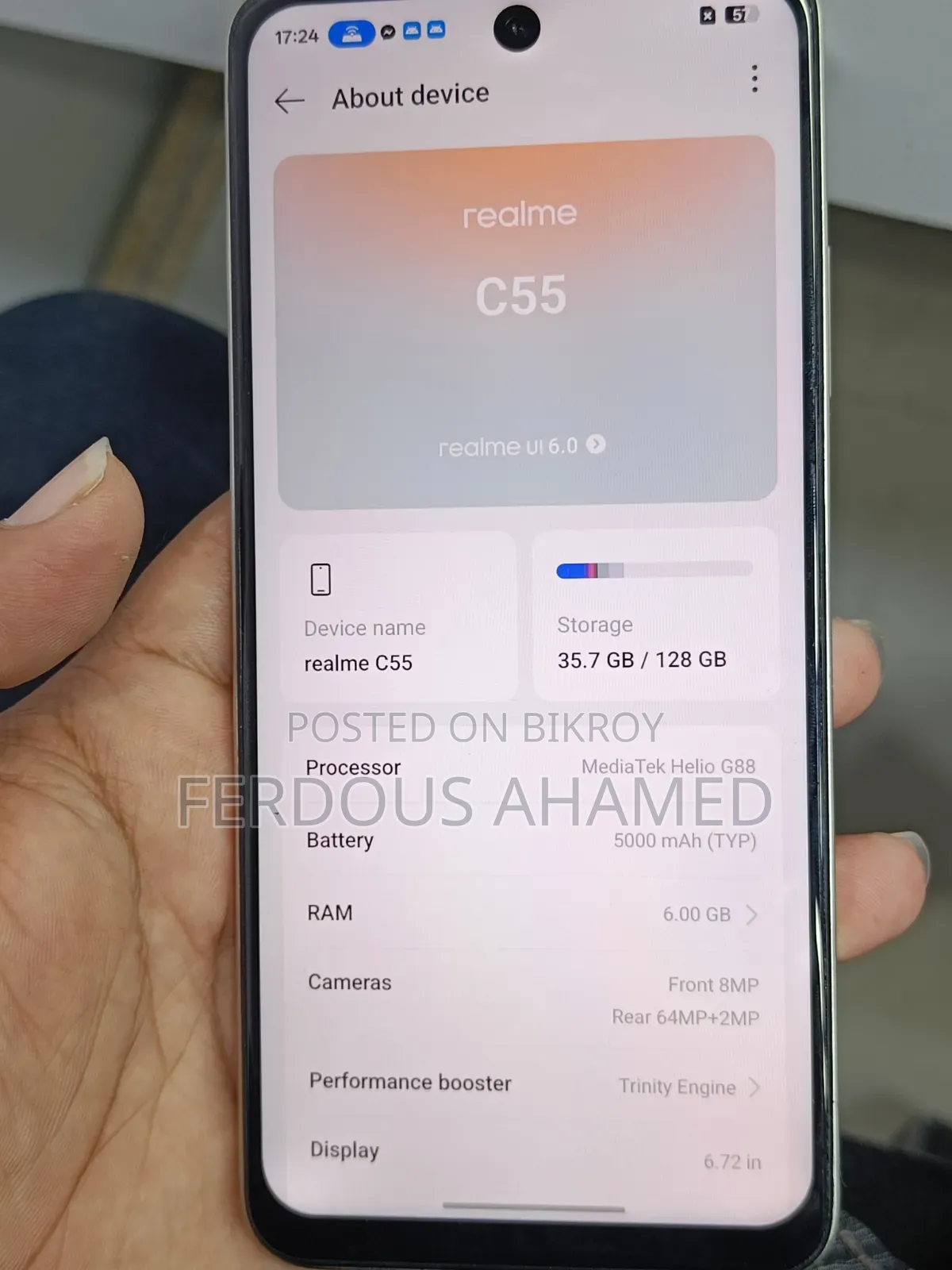 Realme C55 128 GB Gold