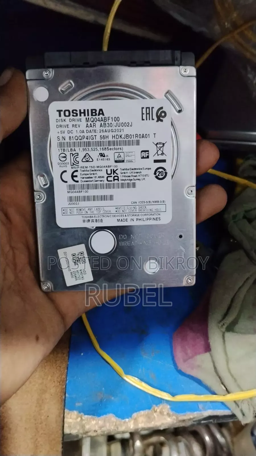 Toshiba 1TB Fresh HDD Sell