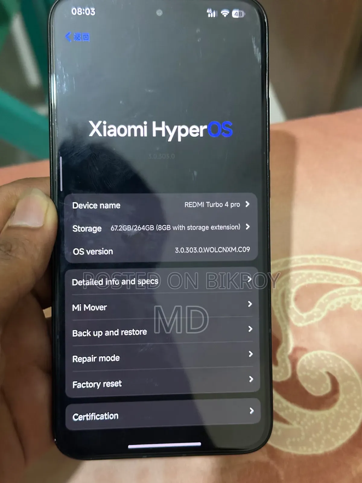 Xiaomi Redmi Turbo 4 Pro 256 GB Black