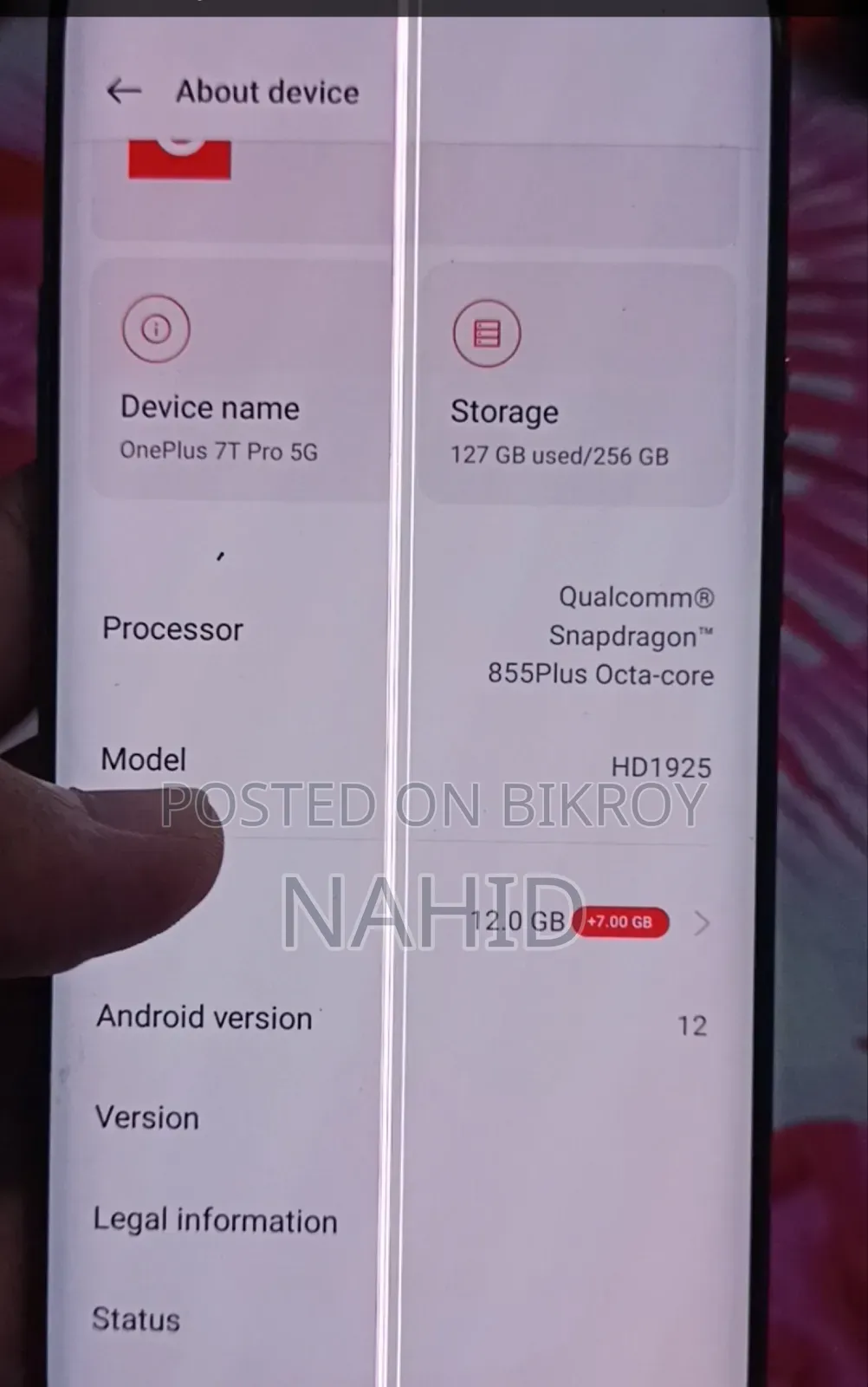 OnePlus 7T Pro 5G McLaren 256 GB Blue