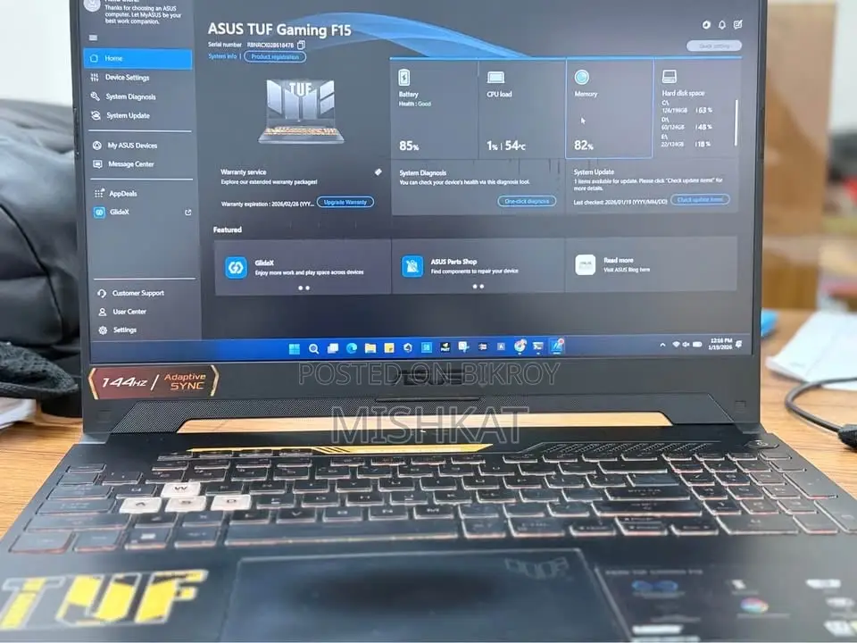 Laptop Asus TUF Gaming A15 16GB Intel Core i5 SSD 512GB