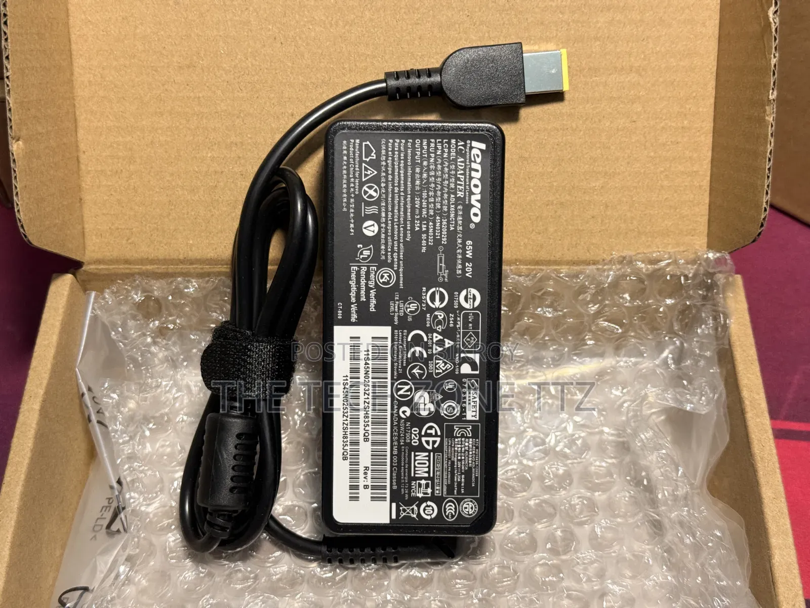 Lenovo USB 65W Laptop Adapter, Charger for Lenovo Thinkpad All Models