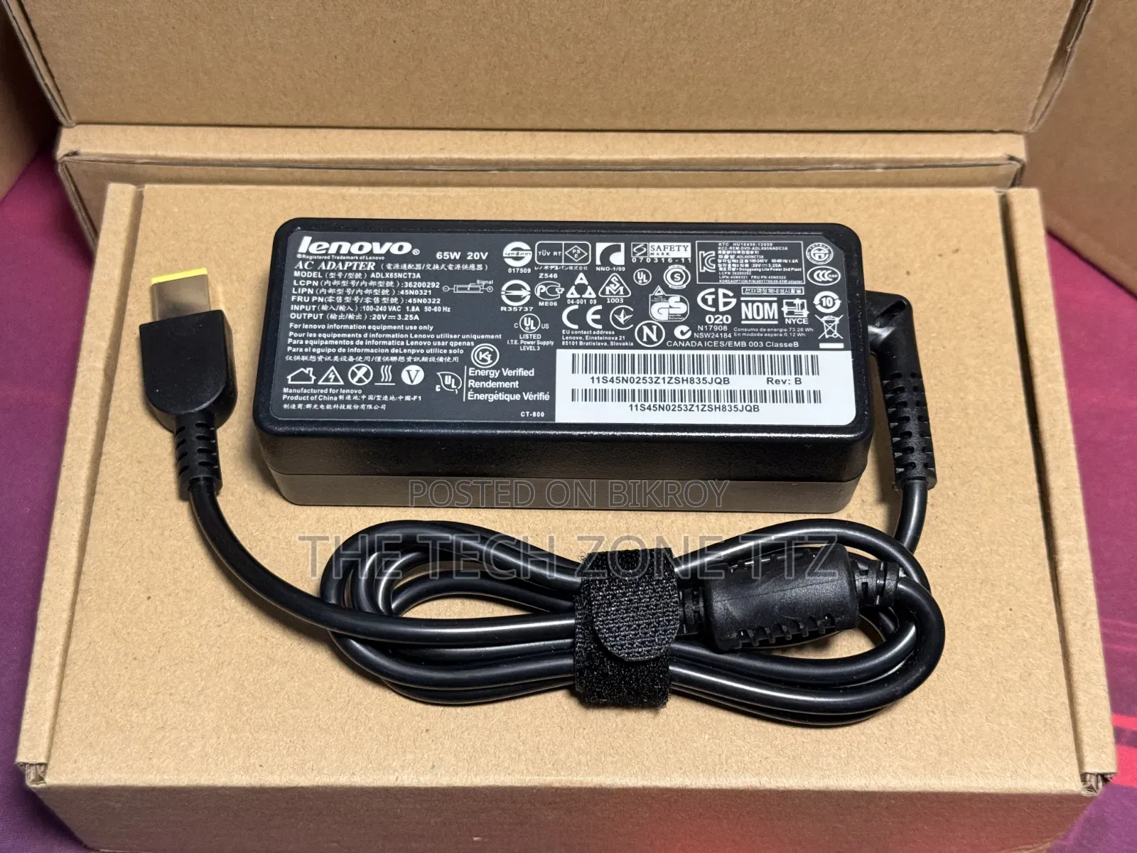 Lenovo USB 65W Laptop Adapter, Charger for Lenovo Thinkpad All Models