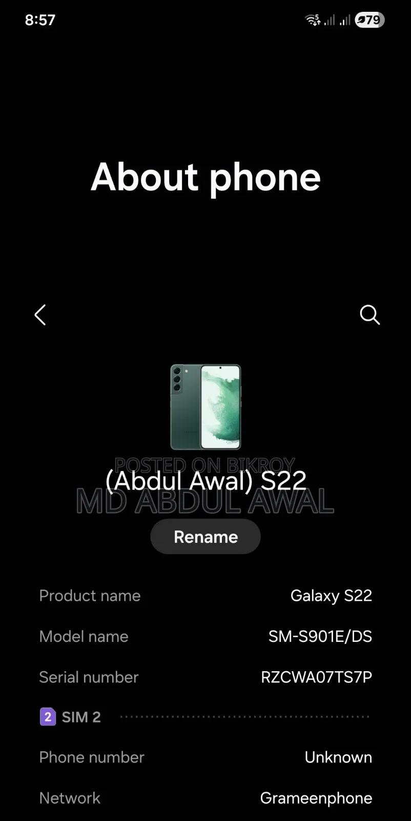 Samsung Galaxy S22 5G 128 GB Green