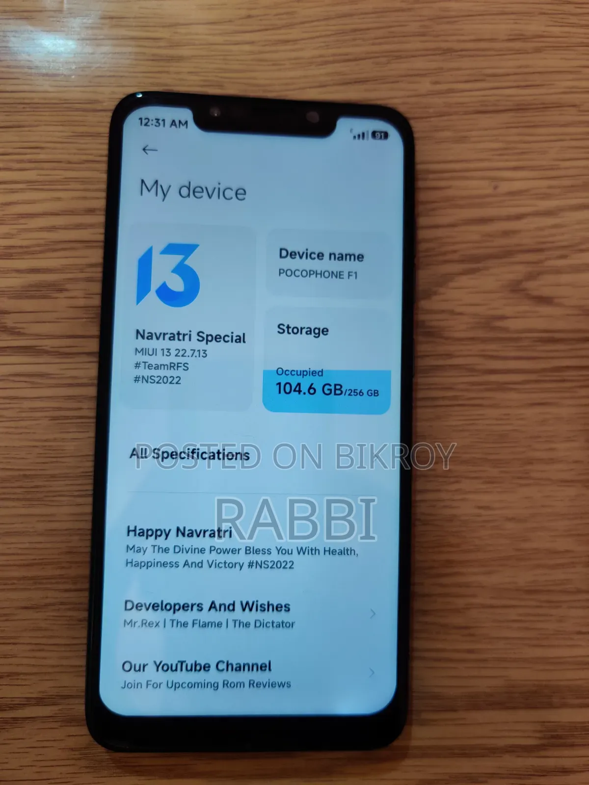 Xiaomi Pocophone F1 256 GB Gray