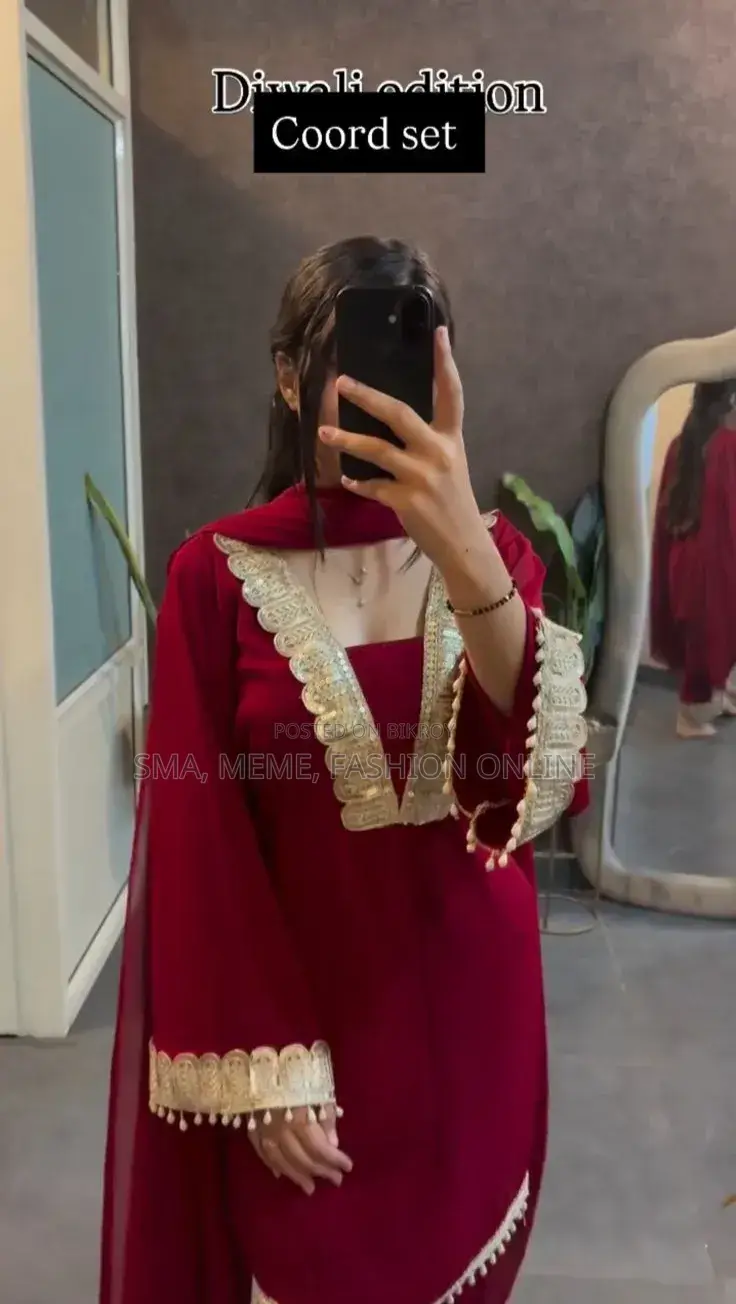 জর্জেট সিকোয়েন্স থ্রি পিস