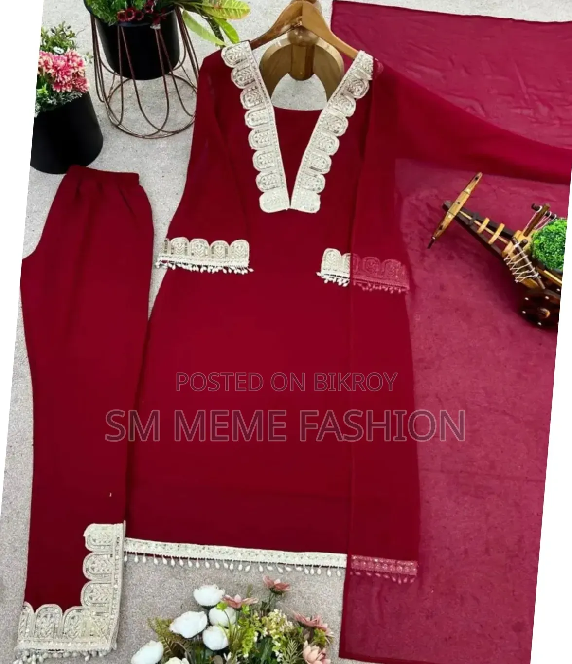 Georgette Sequence Three Piece