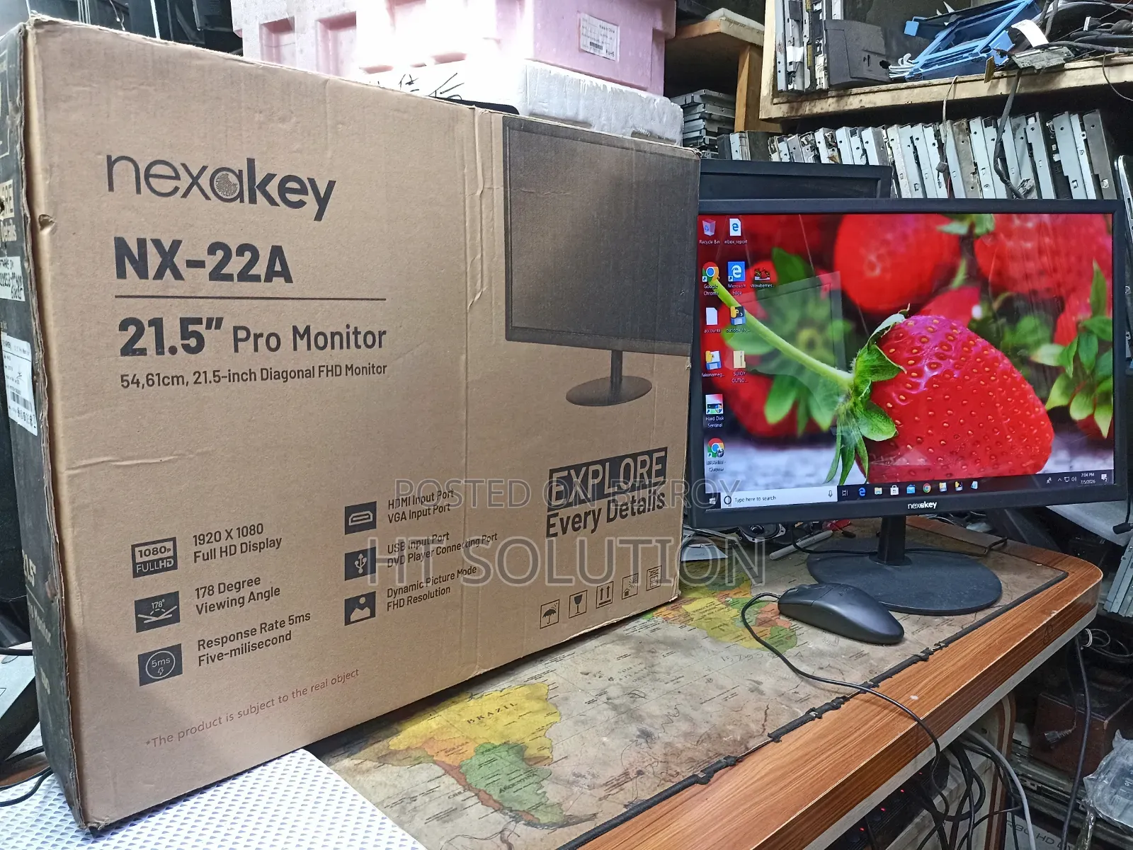 22" Premium Monitor With Box | 1 Year Service Warranty