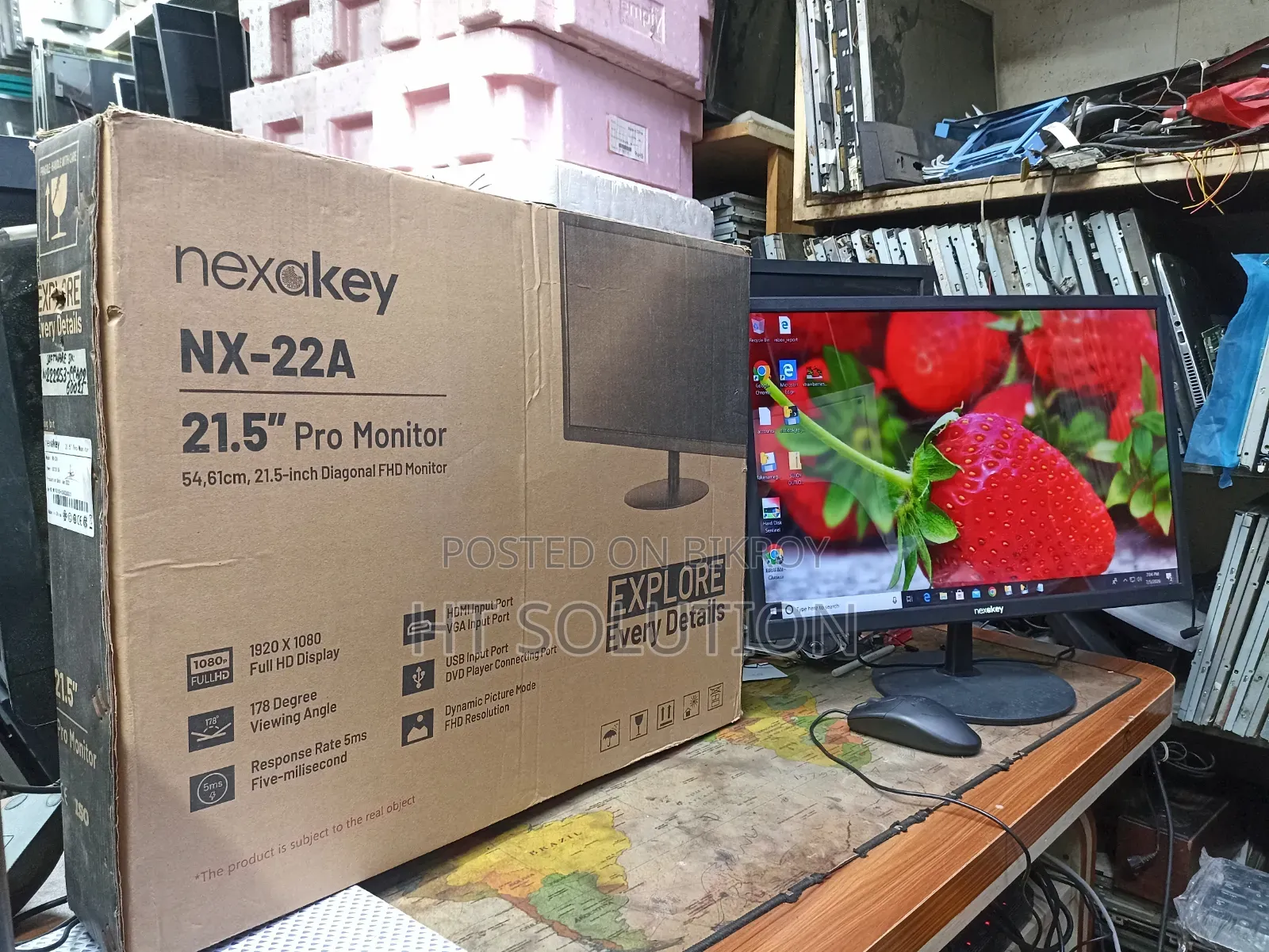 22" Premium Monitor With Box | 1 Year Service Warranty