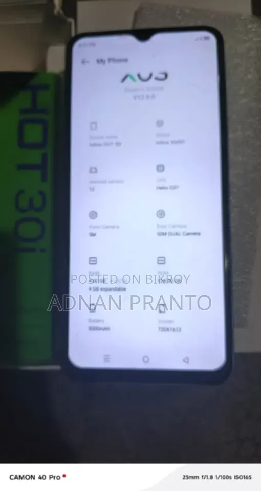 Infinix Hot 30i 128 GB Blue