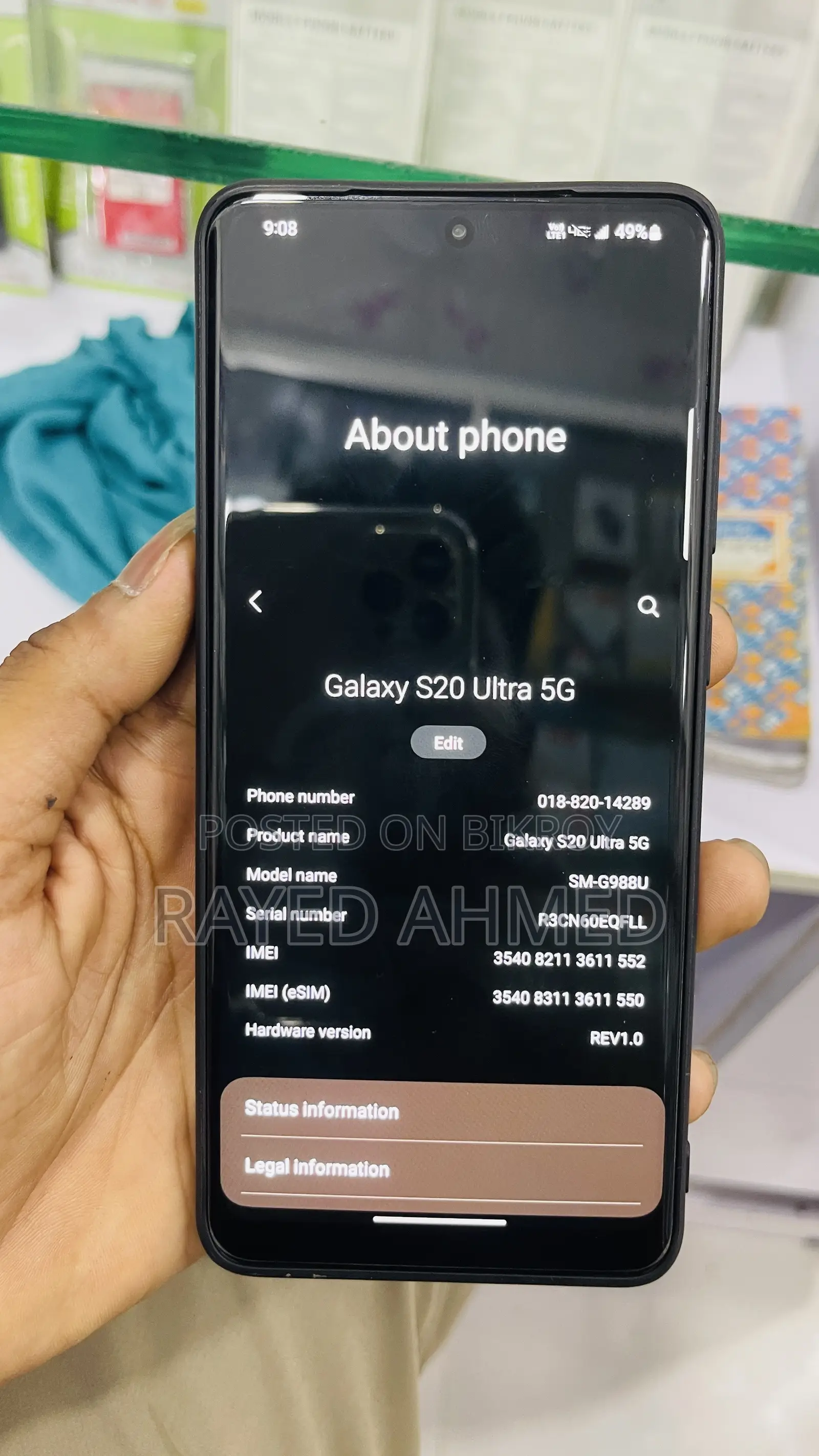 Samsung Galaxy S20 Ultra 5G 128 GB Black