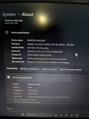 Laptop Acer Aspire 5 8GB Intel Core I5 SSD 250GB