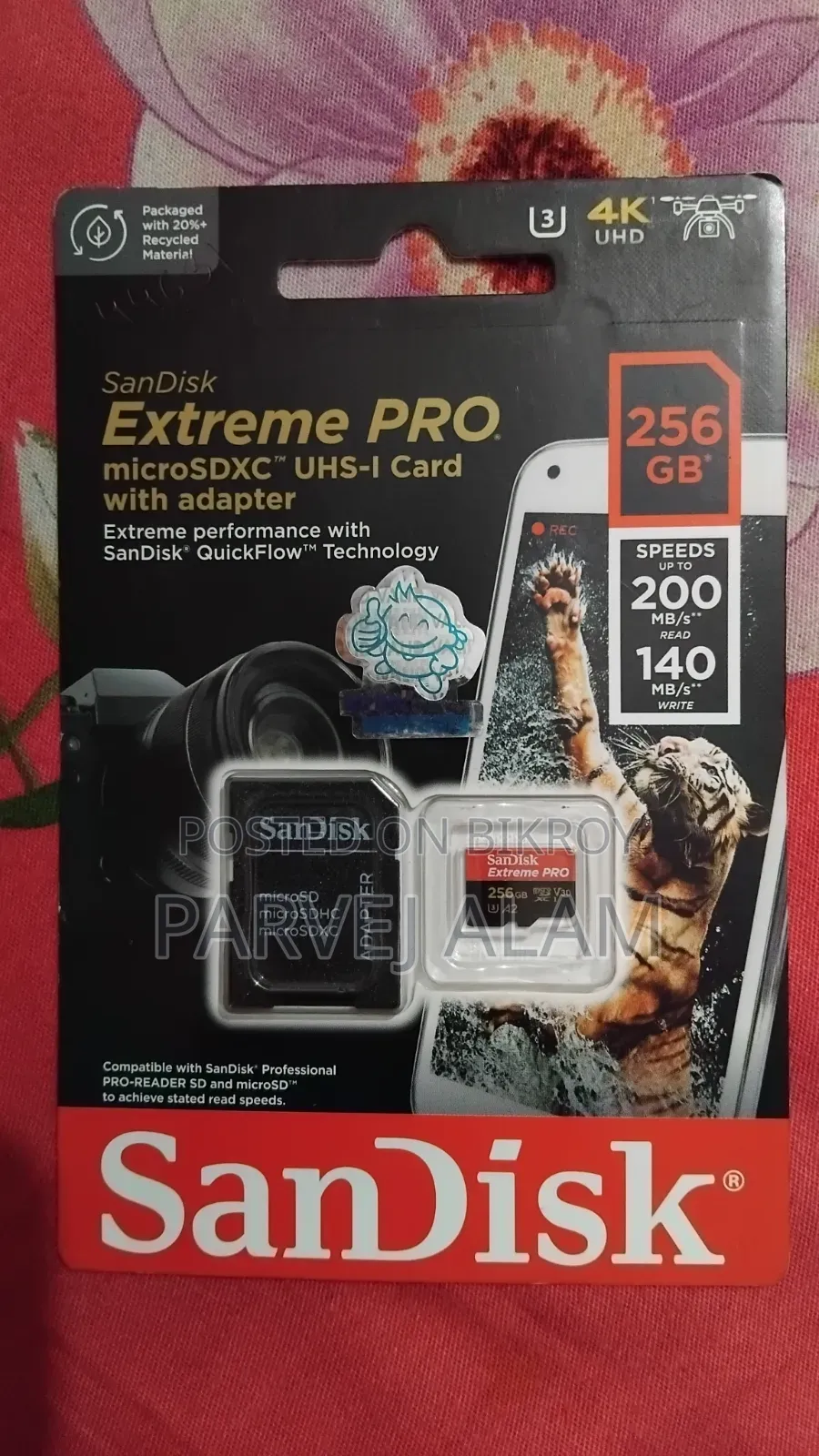 Sandisk 256 GB Micro SD Card Extreme Pro V30