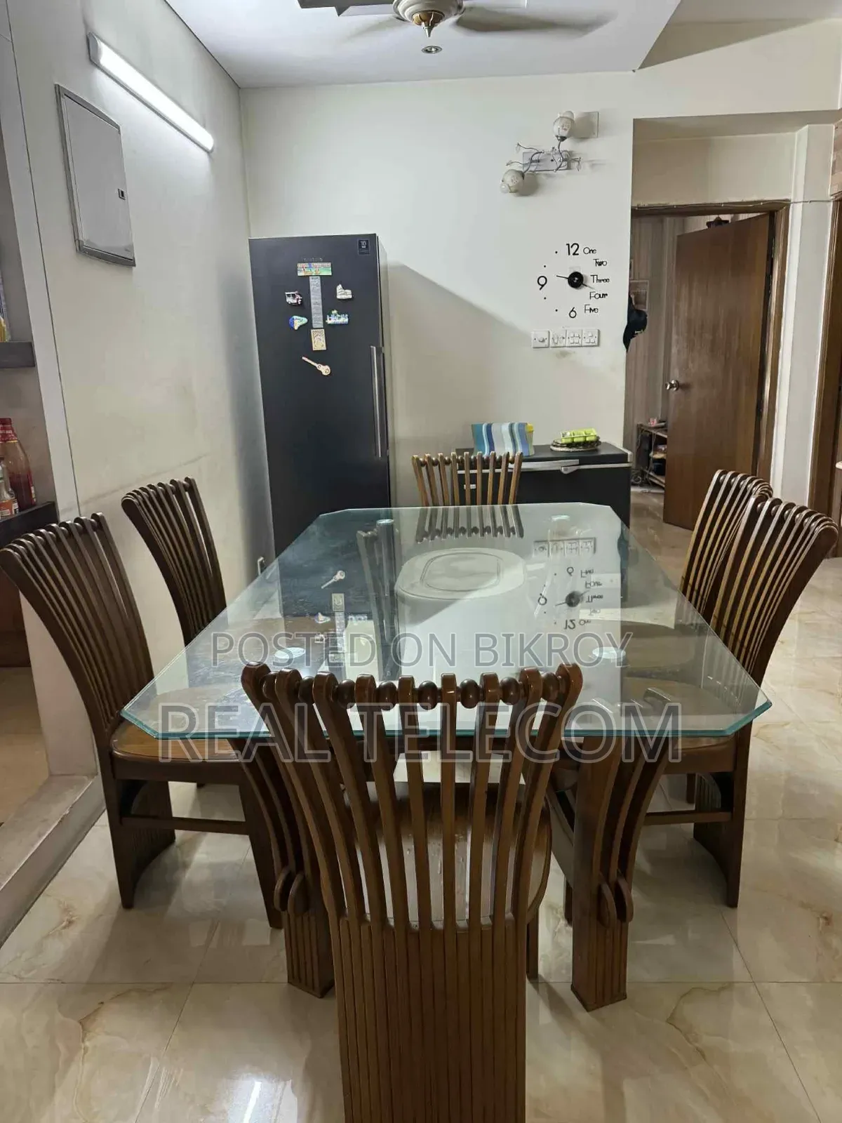 Six chairs and one table