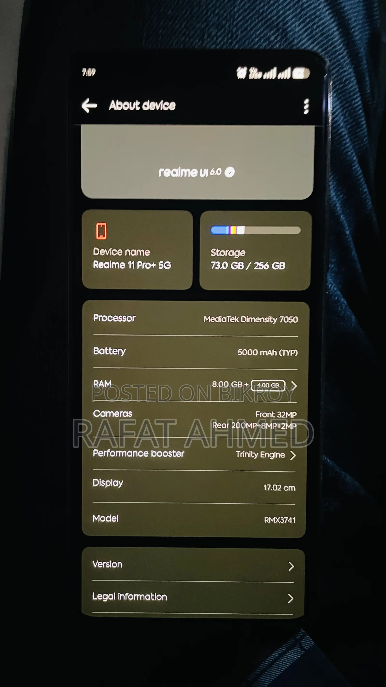 Realme 11 Pro+ 256 GB Rose Gold