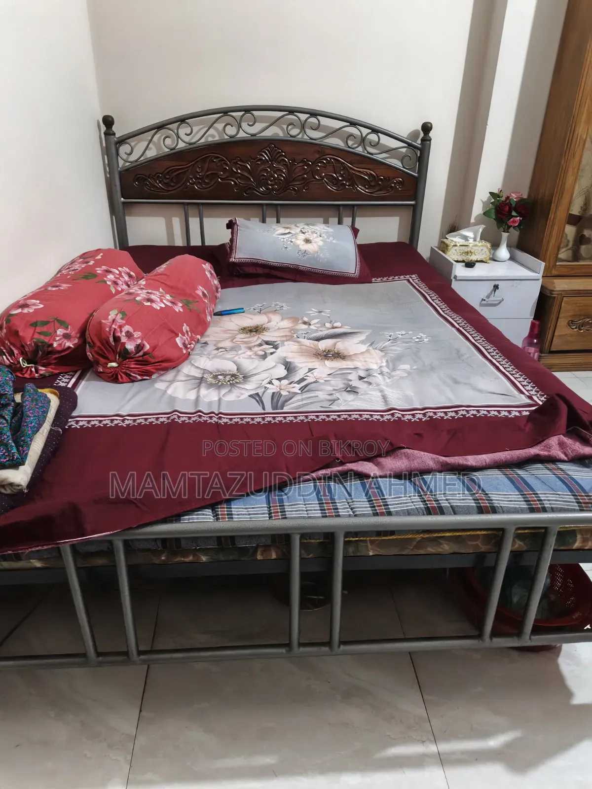 Queen Size Steel Bed