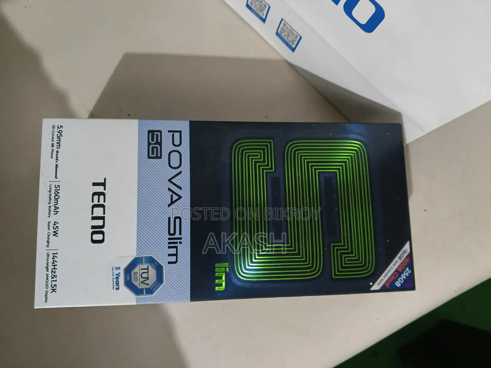 নতুন টেকনো পোভা কার্ভ ২৫৬ জিবি হোয়াইট