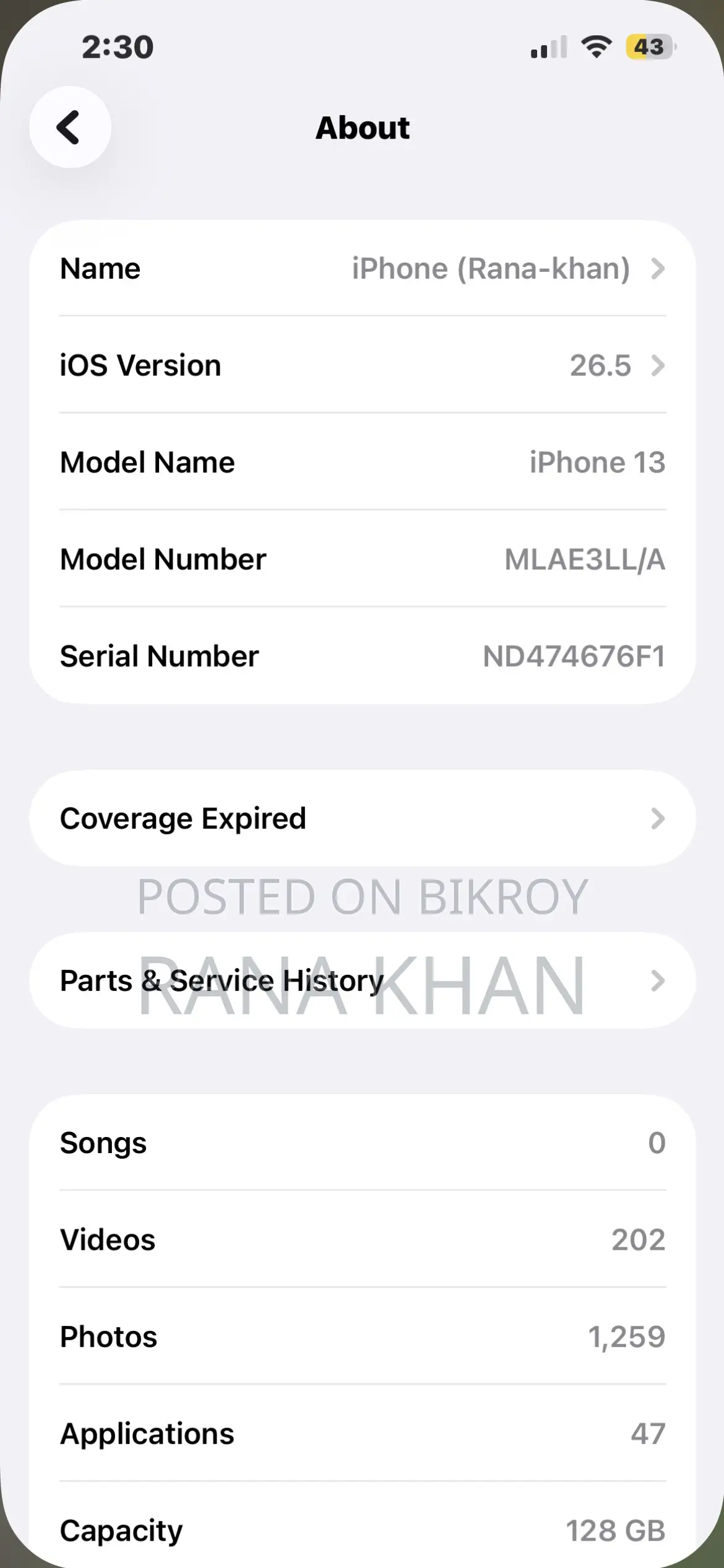 Apple iPhone 13 128 GB White