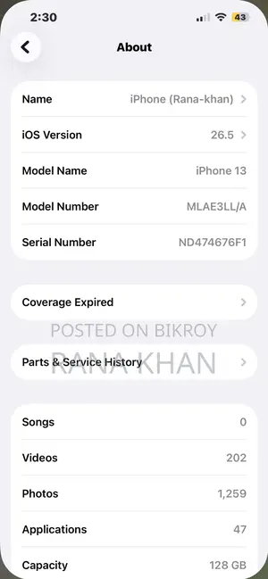 Apple iPhone 13 128 GB White