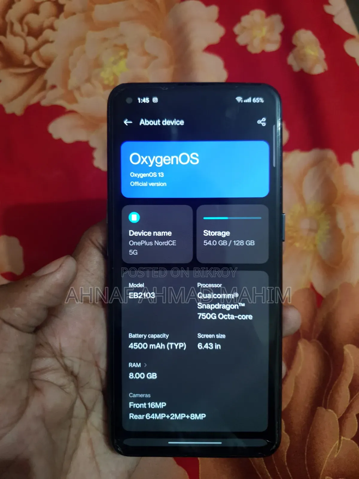 OnePlus Nord CE 5G 128 GB Black