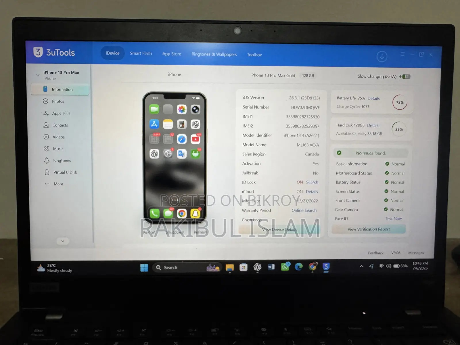 Apple iPhone 13 Pro Max 128 GB Gold