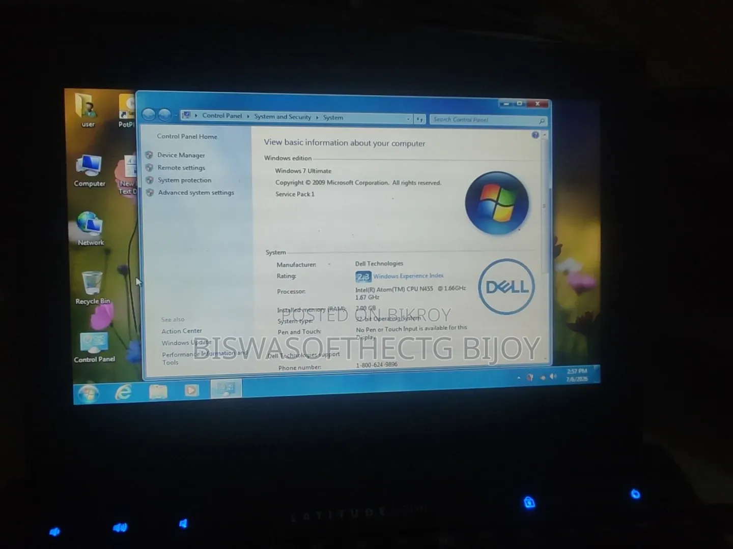 Laptop Dell Latitude 2120 4GB Intel Core I3 HDD 128GB