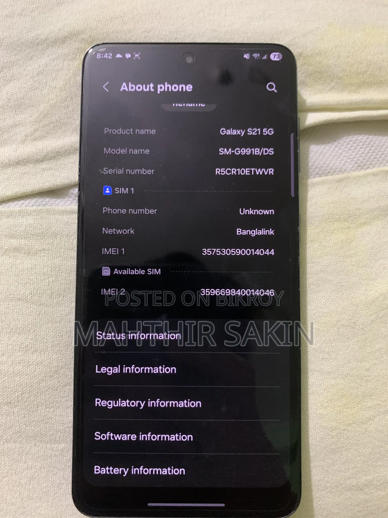 Samsung Galaxy S21 5G 128 GB Blue