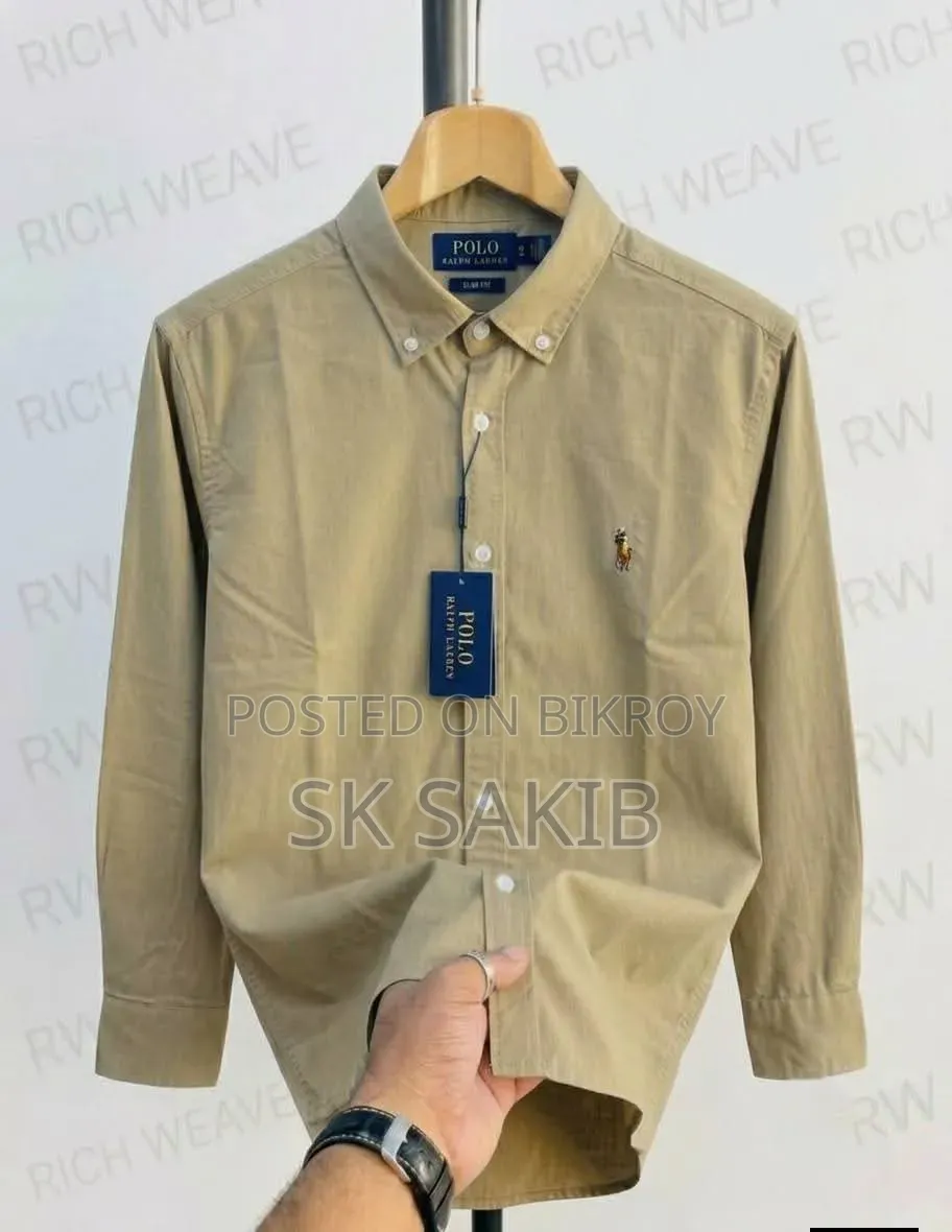 Polo Premium Full Sleeve Cotton Shirt for Men – Cream
