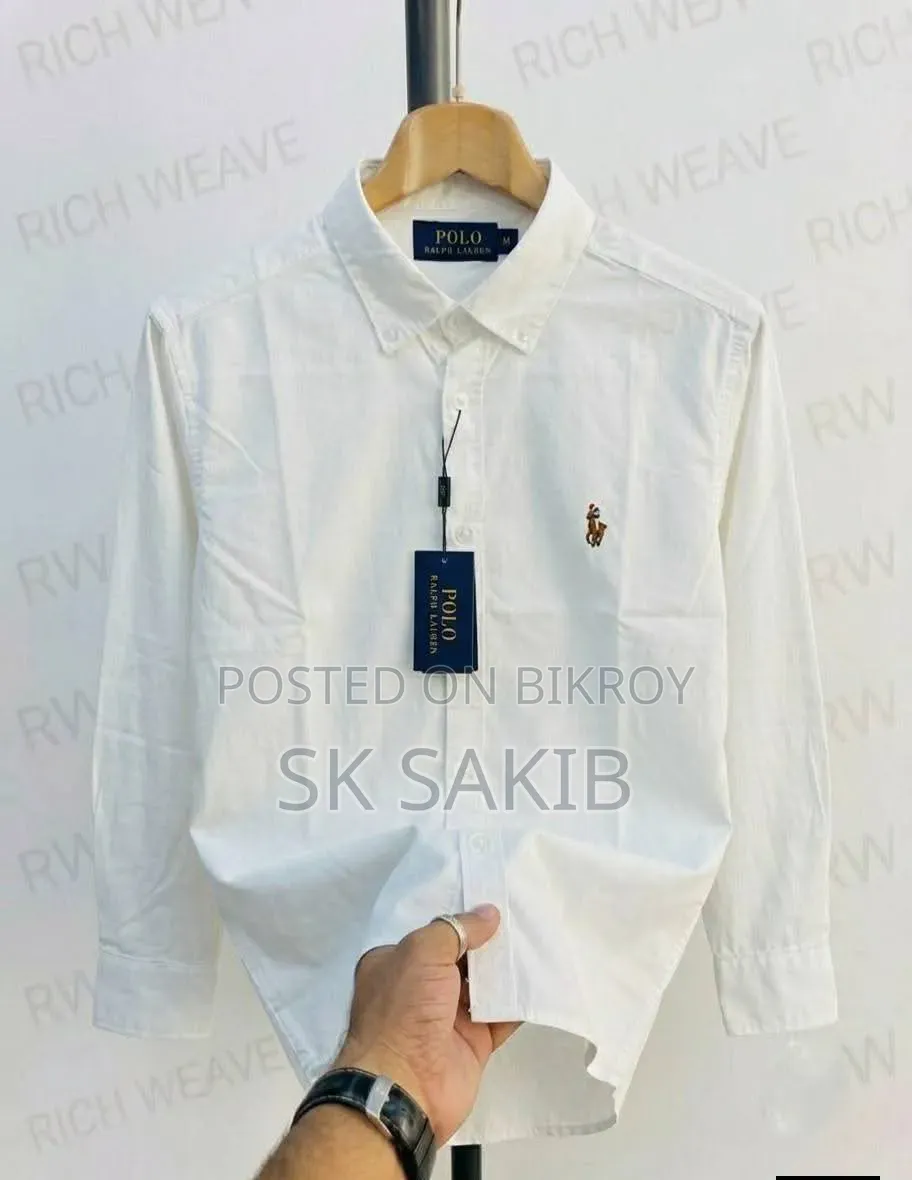Polo Premium Full Sleeve Cotton Shirt for Men – Cream