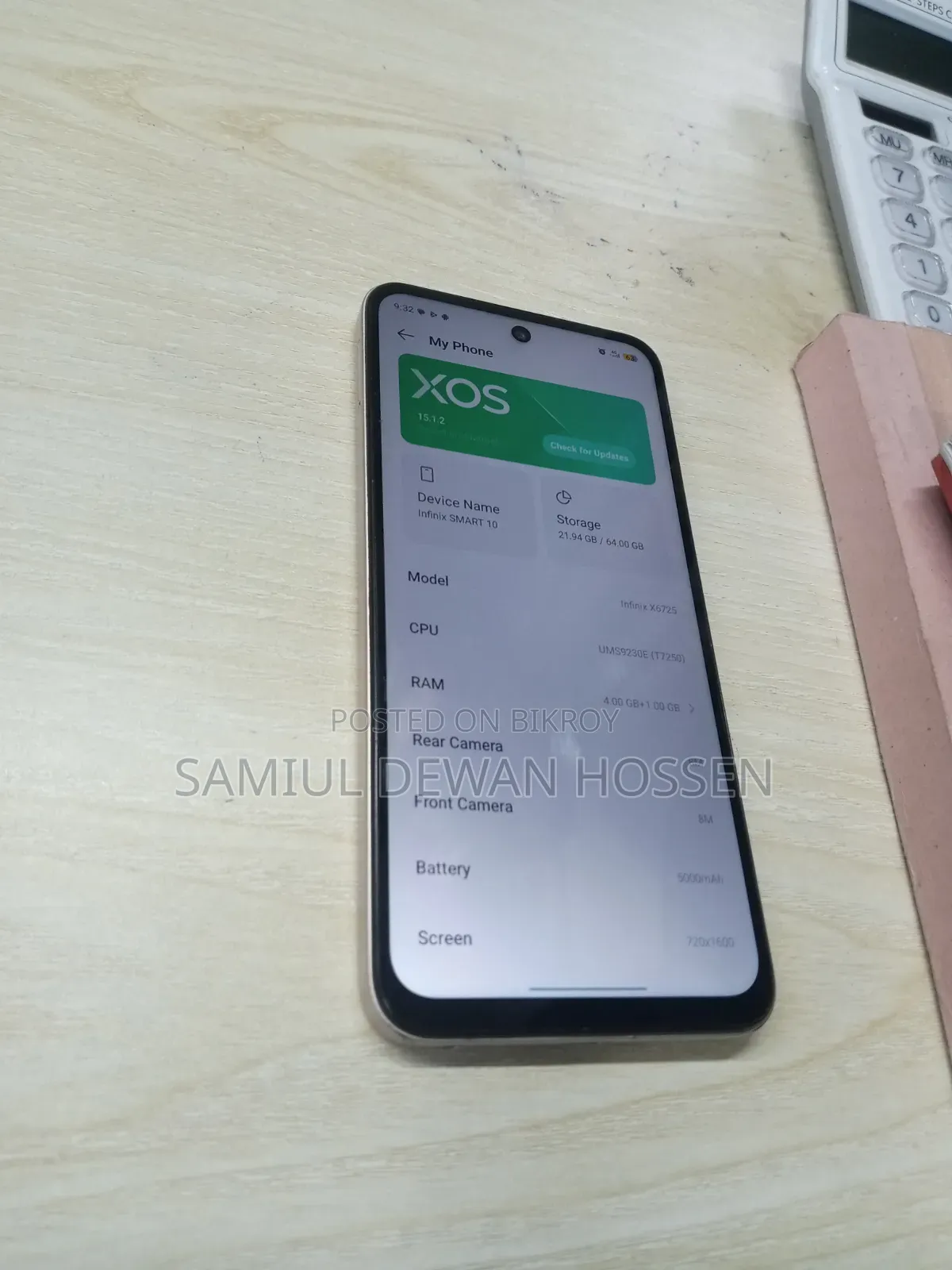 Infinix Smart 10 64 GB Rose Gold