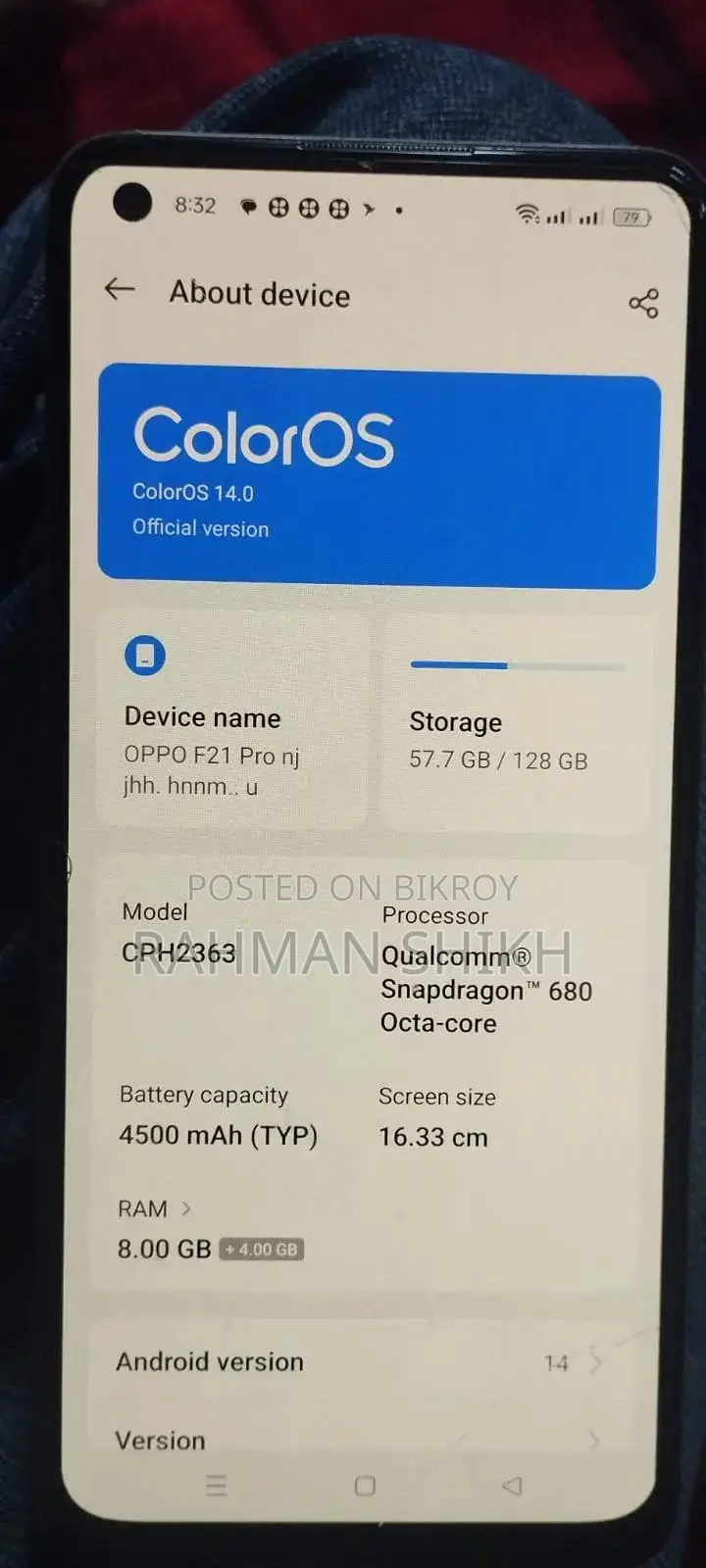 Oppo F21 Pro 128 GB Orange