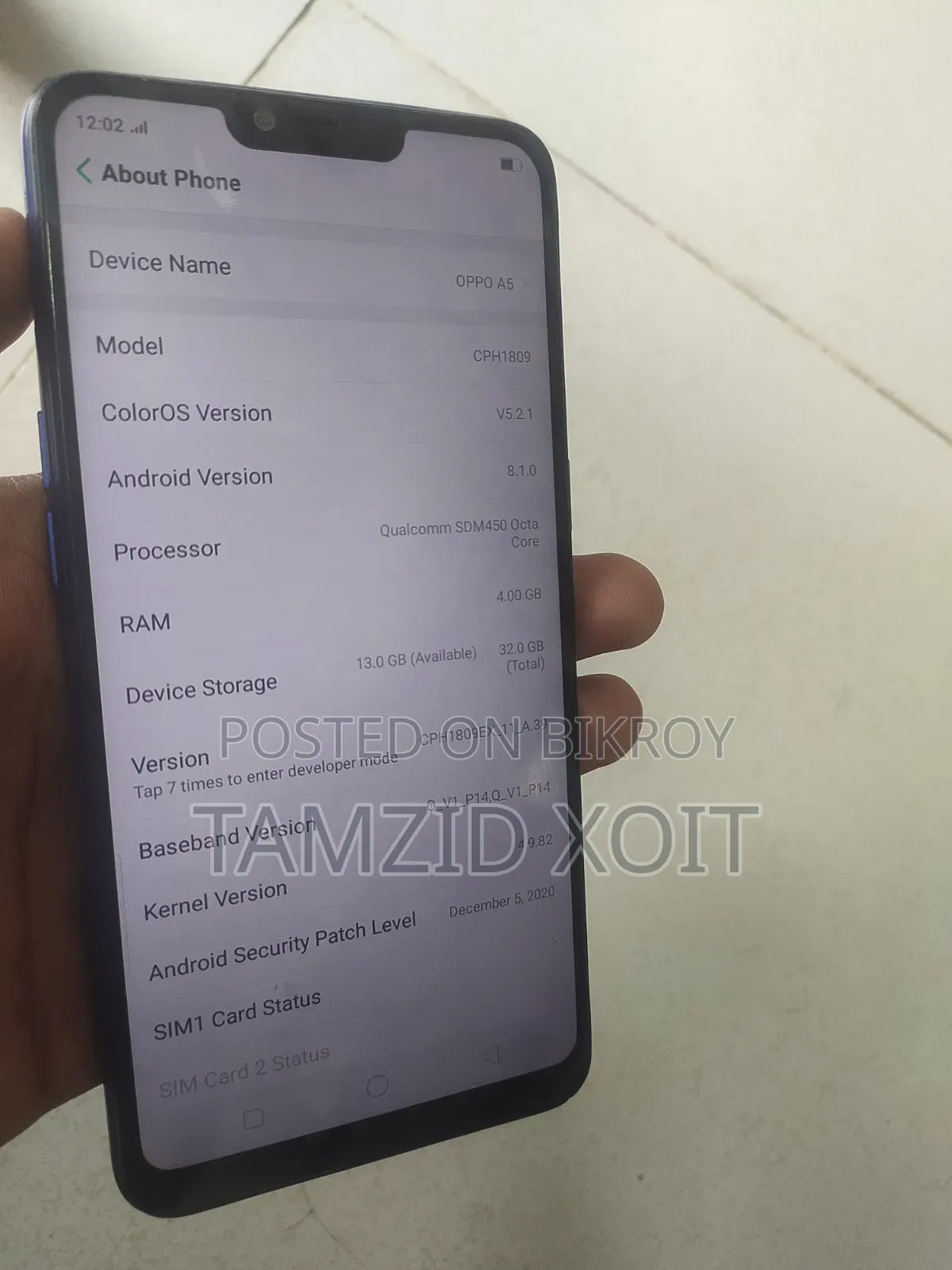 Oppo A5 32 GB Blue