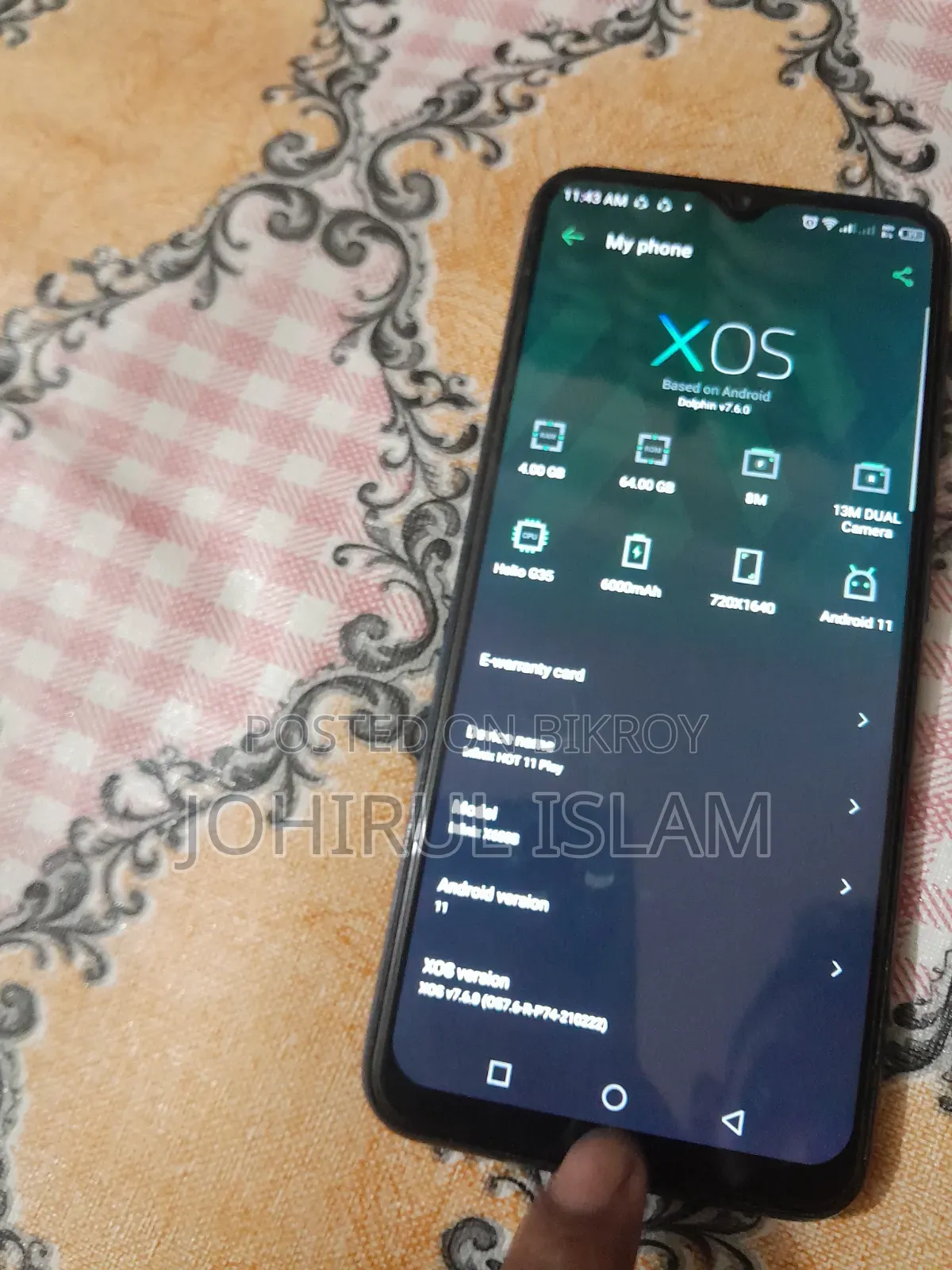 Infinix Hot 11 Play 64 GB Blue